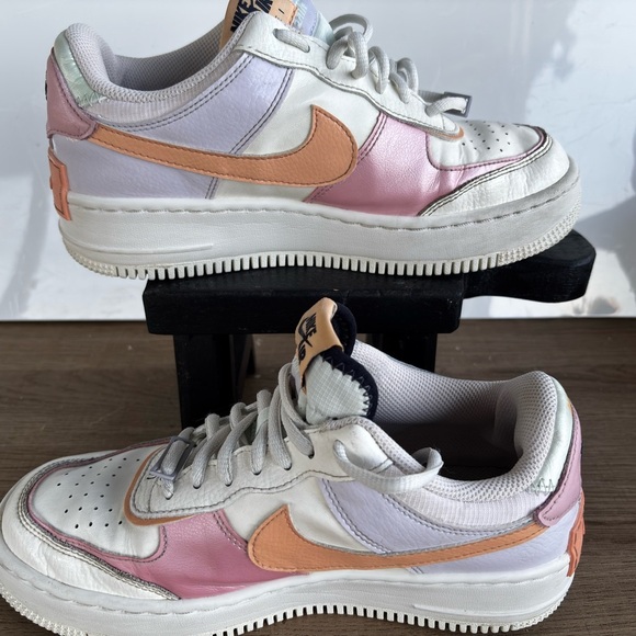 Size 8- Nike Air Force 1 Shadow Orange Chalk Pink Glaze W - Picture 7 of 14